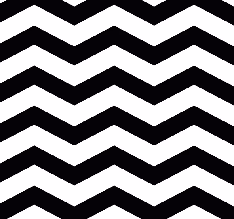 Persiana enrollable para cocina patrón de chevron blanco y negro - TenVinilo