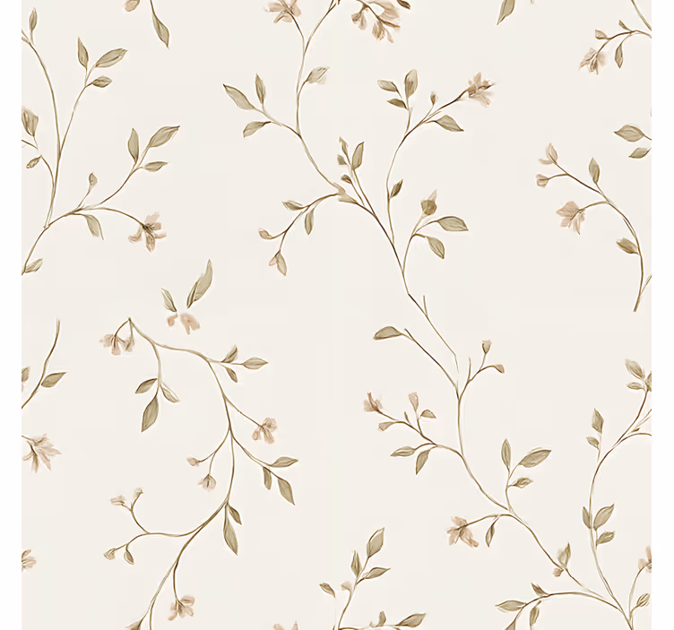 Persiana enrollable salón fondo blanco con flores - TenVinilo