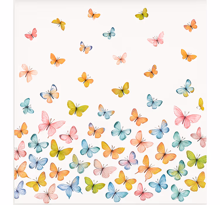 Persiana enrollable infantil mariposas coloridas volando - TenVinilo