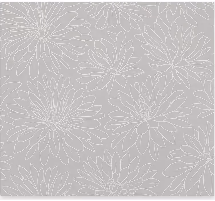 Persiana enrollable salón patrón floral transparente - TenVinilo