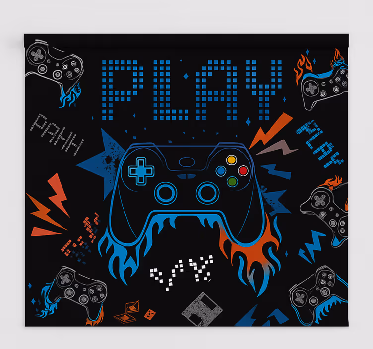 Persiana enrollable geek consola de juegos retro punk - TenVinilo