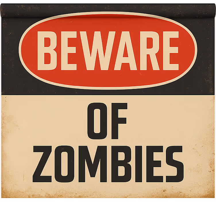 Persiana enrollable geek cuidado con los zombies - TenVinilo
