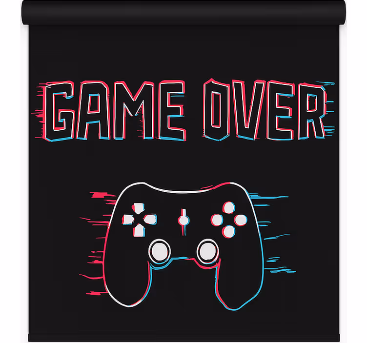 Persiana enrollable geek game over - TenVinilo