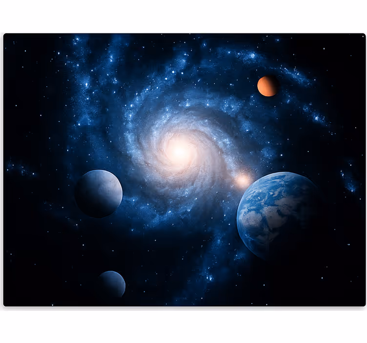 Persiana enrollable juvenil galaxia espacio planeta - TenVinilo