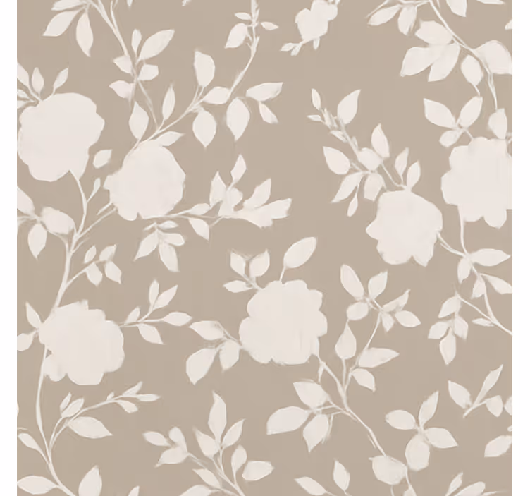 Persiana enrollable juvenil elegantes flores beige - TenVinilo
