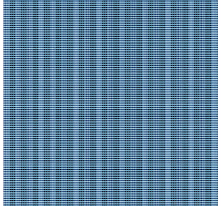 Persiana enrollable para comedor efecto de cuadros tejidos azules - TenVinilo