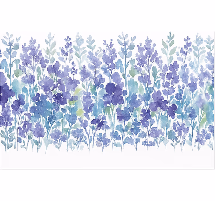Persiana enrollable para comedor campo floral de lavanda - TenVinilo