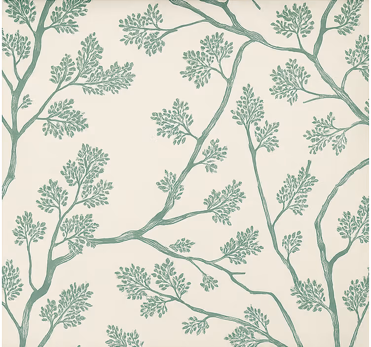 Persiana enrollable para comedor árbol en flor verde - TenVinilo