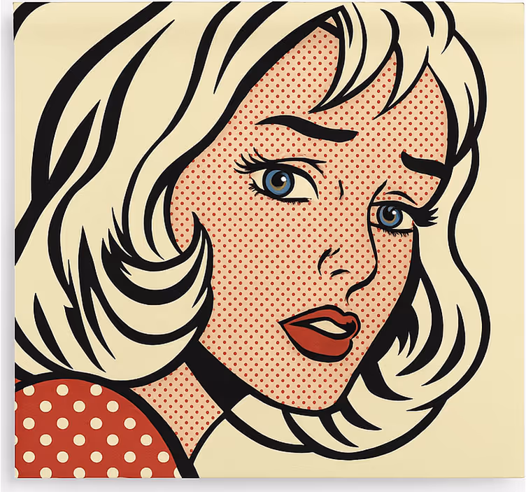 Persiana enrollable juvenil chica pop art - TenVinilo