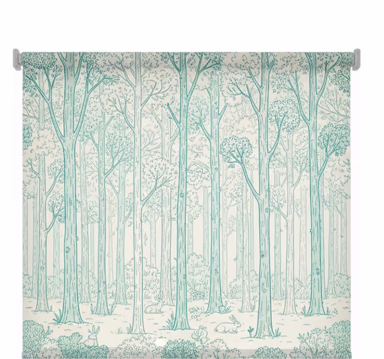 Persiana enrollable árboles bosque de menta - TenVinilo