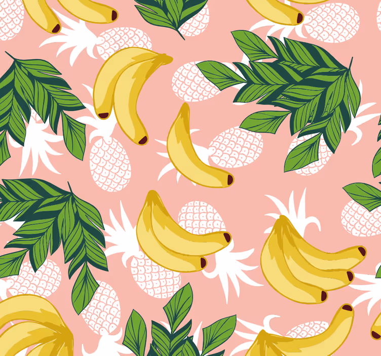 Persiana enrollable para cocina follaje de frutas tropicales - TenVinilo