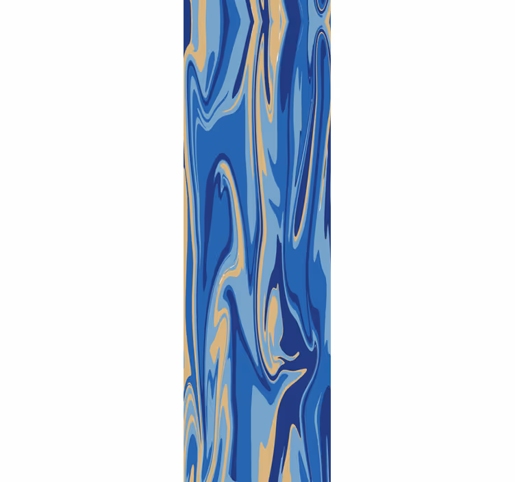 Persiana enrollable para cocina mármol azul dorado - TenVinilo