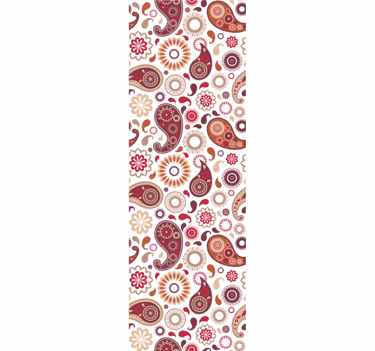 Persiana enrollable para cocina motivo paisley blanco - TenVinilo