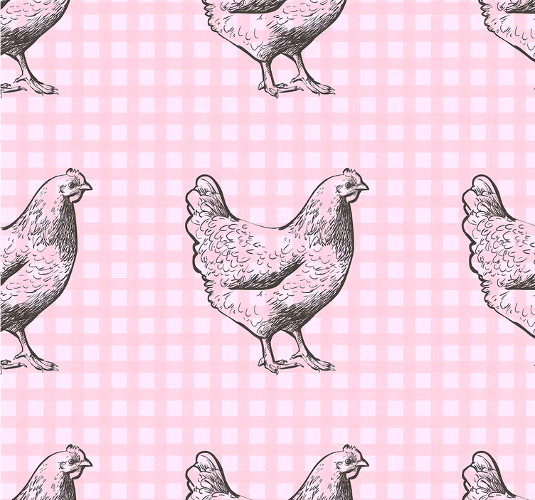 Persiana enrollable para cocina con decoración de gallinas - TenVinilo