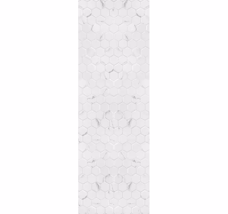 Persiana enrollable para cocina azulejos hexagonales grises - TenVinilo