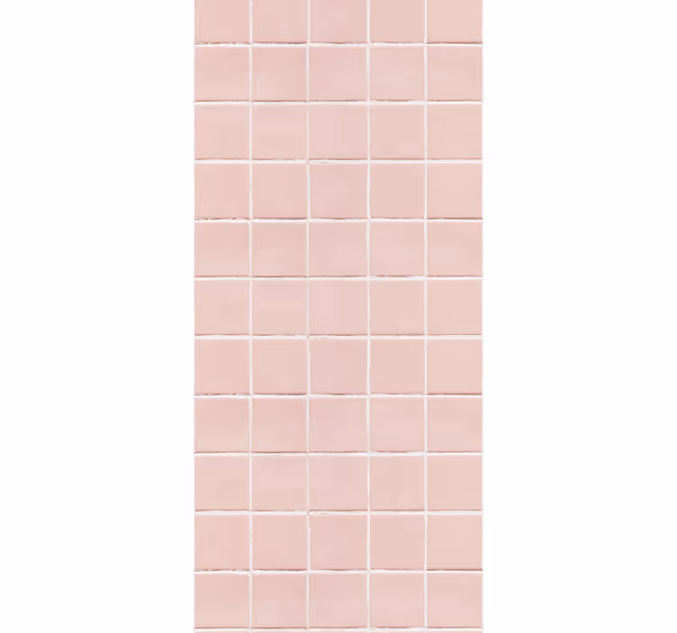 Persiana enrollable para cocina azulejos rosa suave - TenVinilo