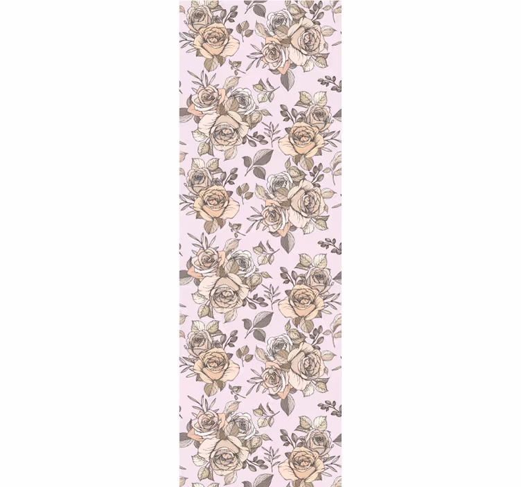 Persiana enrollable para comedor fondo rosa shabby chic - TenVinilo
