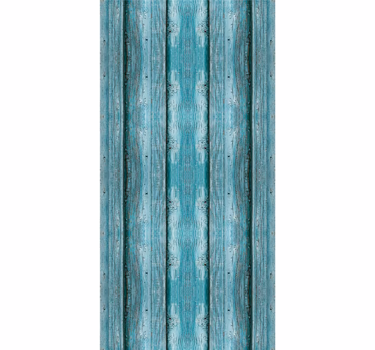 Persiana enrollable para comedor efecto madera azul - TenVinilo
