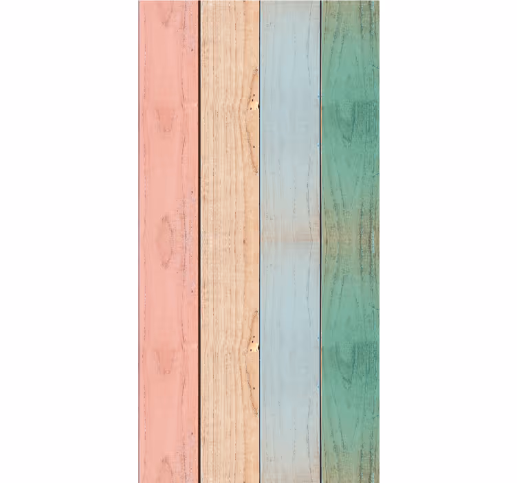 Persiana enrollable para comedor tablones de colores madera - TenVinilo