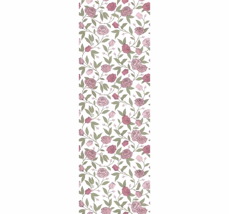 Persiana enrollable para comedor rosas vintage rosa pálido - TenVinilo