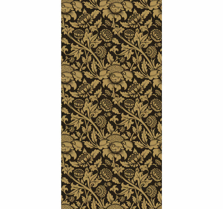 Persiana enrollable para comedor estampado floral vintage - TenVinilo