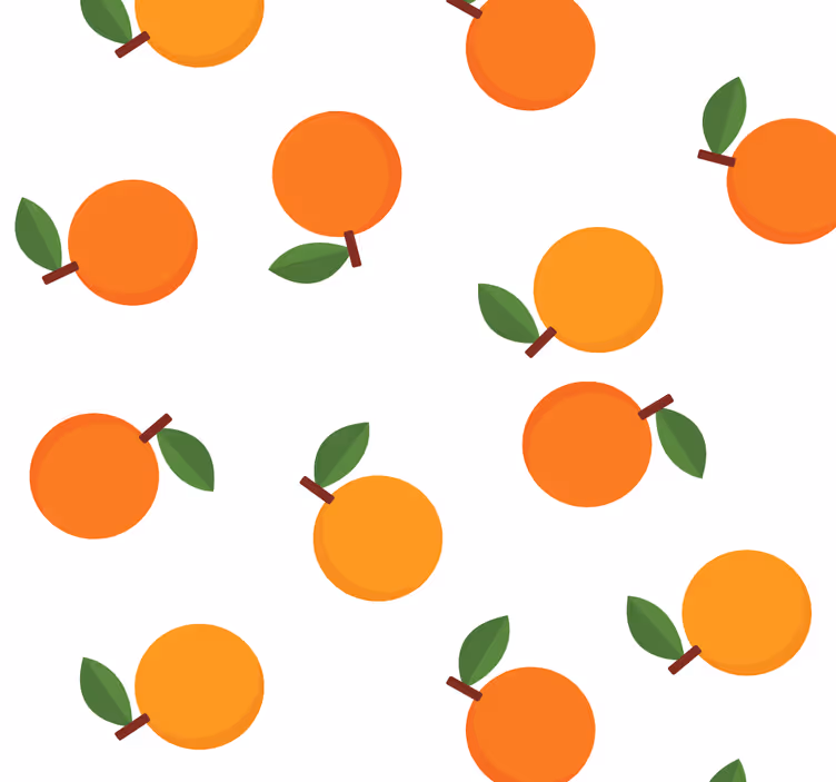 Persiana enrollable para comedor naranjas elegantes - TenVinilo