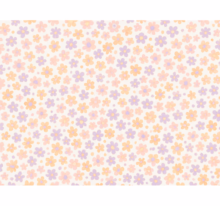 Persiana enrollable infantil flores pastel pequeñas - TenVinilo