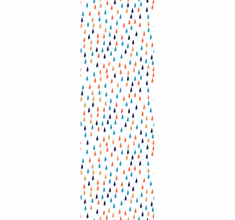 Persiana enrollable infantil gotas de lluvia coloridas - TenVinilo