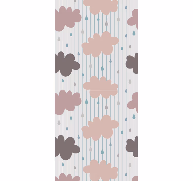 Persiana enrollable infantil nubes rosas de lluvia - TenVinilo