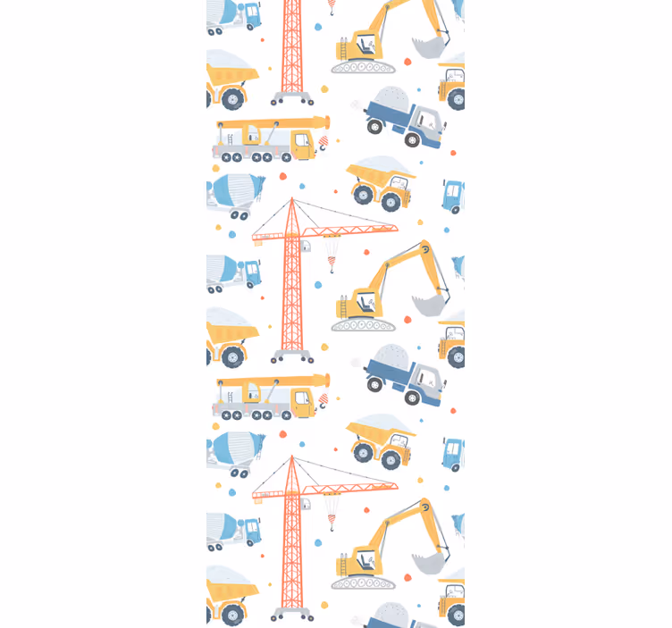 Persiana enrollable infantil motivos de construcción - TenVinilo