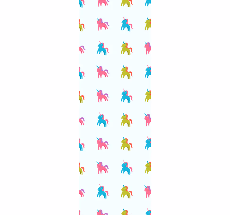 Persiana enrollable infantil unicornios sobre fondo azul - TenVinilo