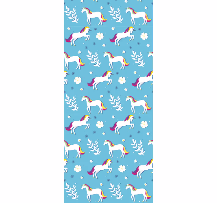 Persiana enrollable infantil patrón de unicornios - TenVinilo