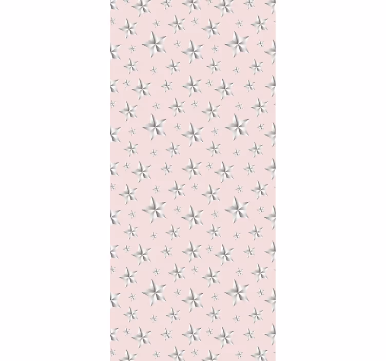 Persiana enrollable infantil estrellas blancas fondo rosa - TenVinilo