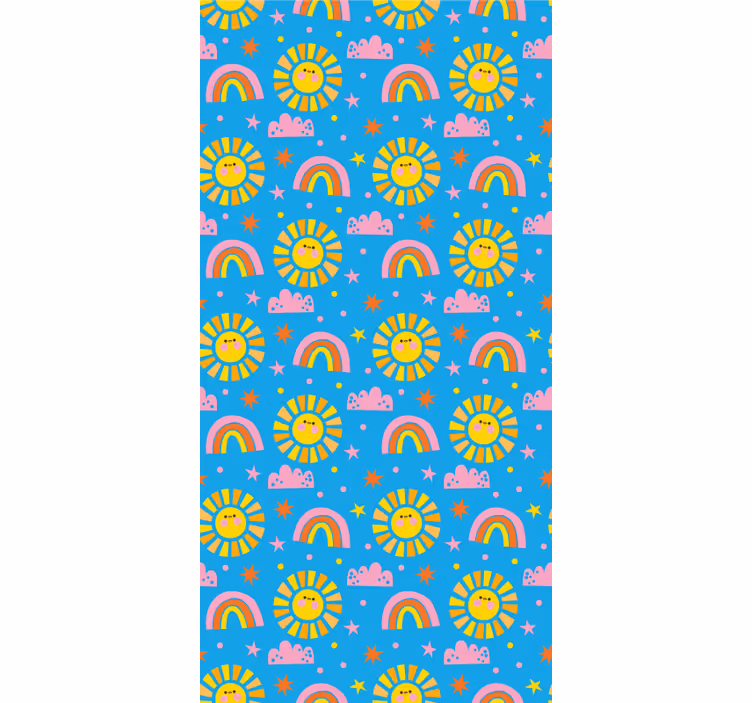 Persiana enrollable infantil arcoíris azul - TenVinilo