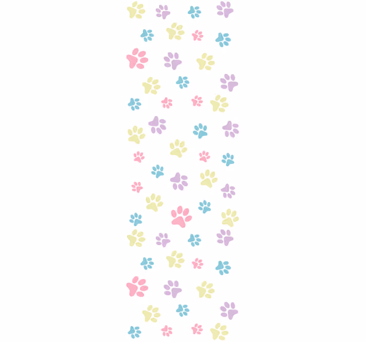 Persiana enrollable infantil patas de perro coloridas - TenVinilo