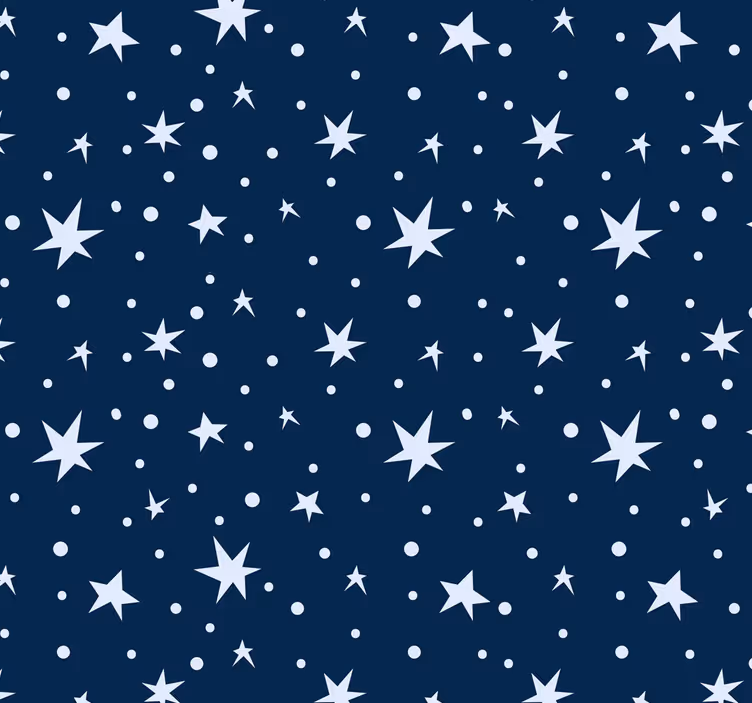 Persiana enrollable infantil estrellas sobre fondo azul - TenVinilo