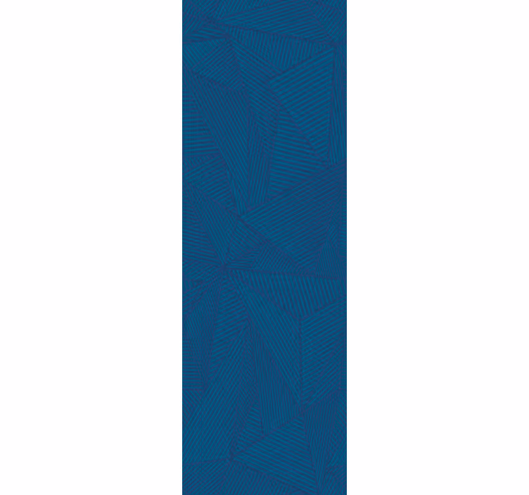 Persiana enrollable oficina patrón geométrico azul - TenVinilo