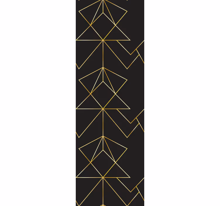 Persiana enrollable oficina líneas elegantes negro y oro - TenVinilo