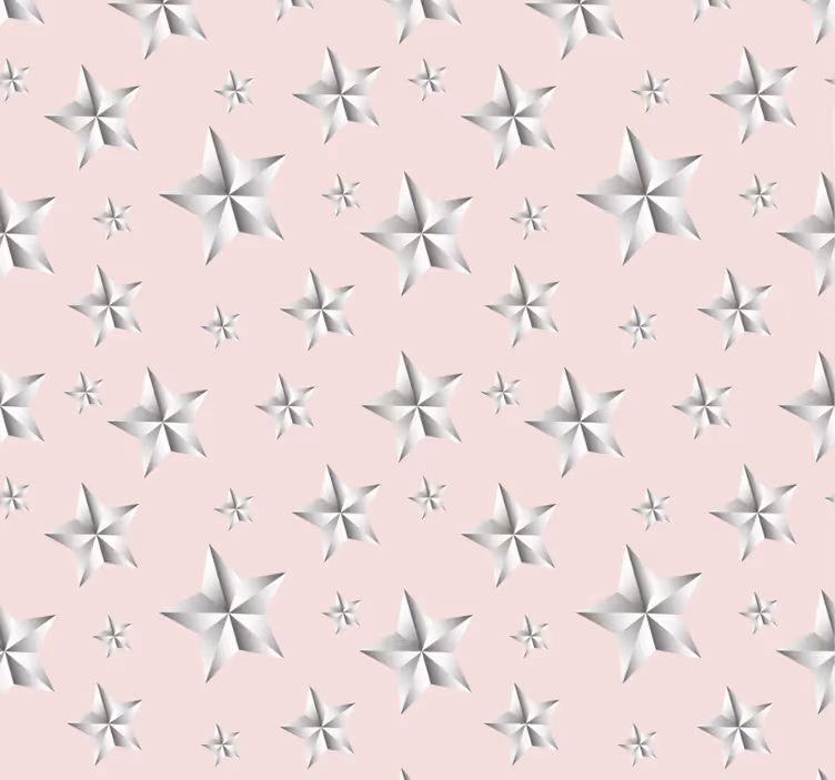 Persiana enrollable juvenil estrellas blancas fondo rosa - TenVinilo
