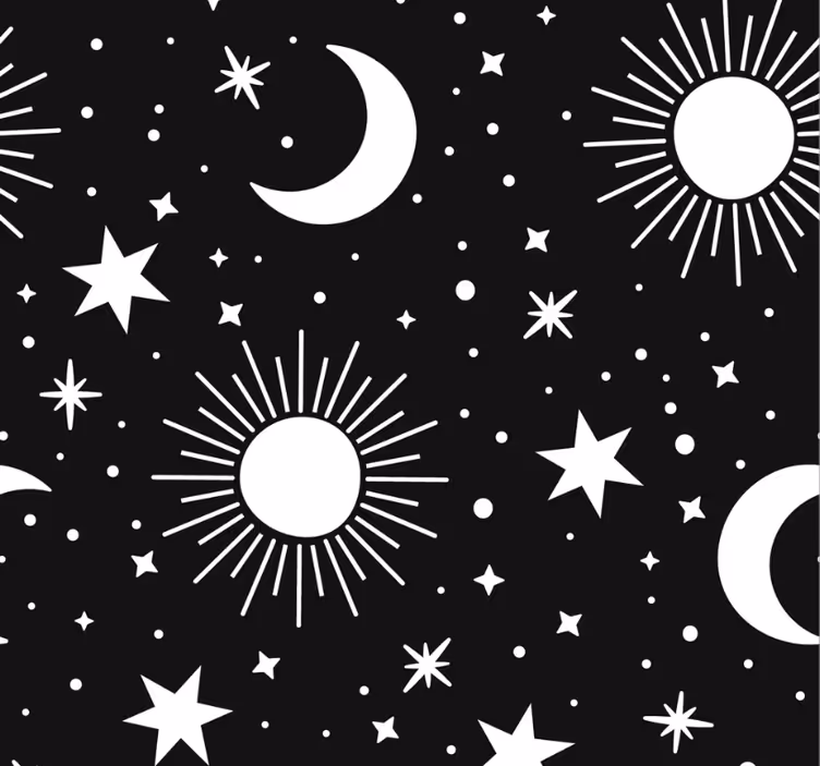Persiana enrollable juvenil estrellas y lunas - TenVinilo