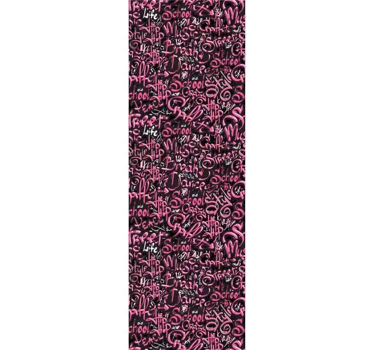 Persiana enrollable juvenil graffiti rosa y negro - TenVinilo