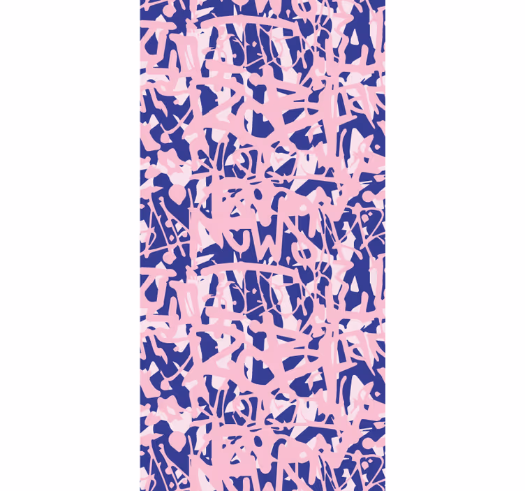 Persiana enrollable juvenil patrón graffiti rosa y morado - TenVinilo
