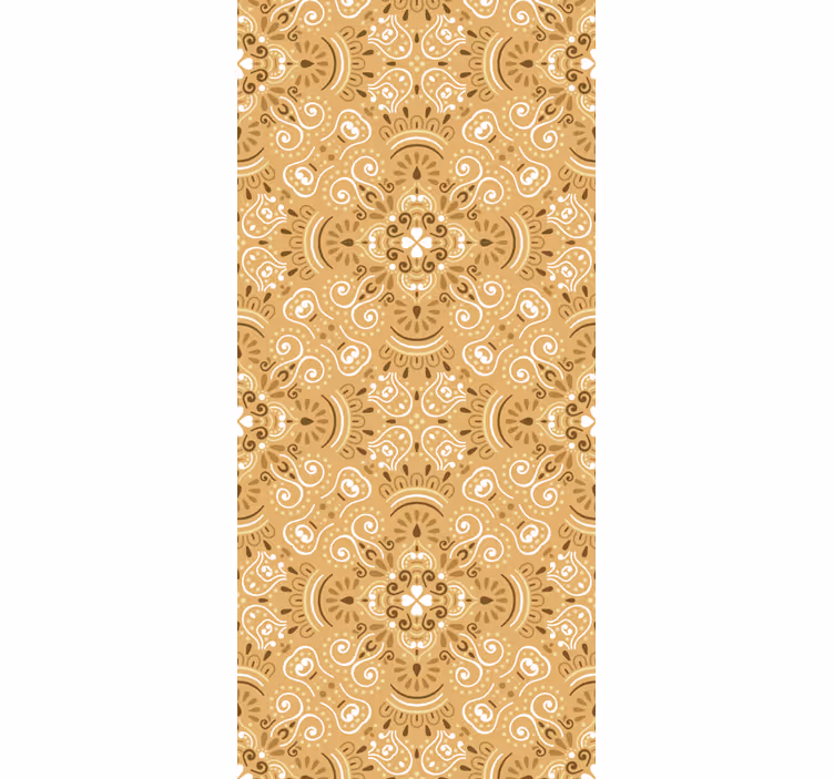 Persiana enrollable juvenil patrón ornamental beige vintage - TenVinilo
