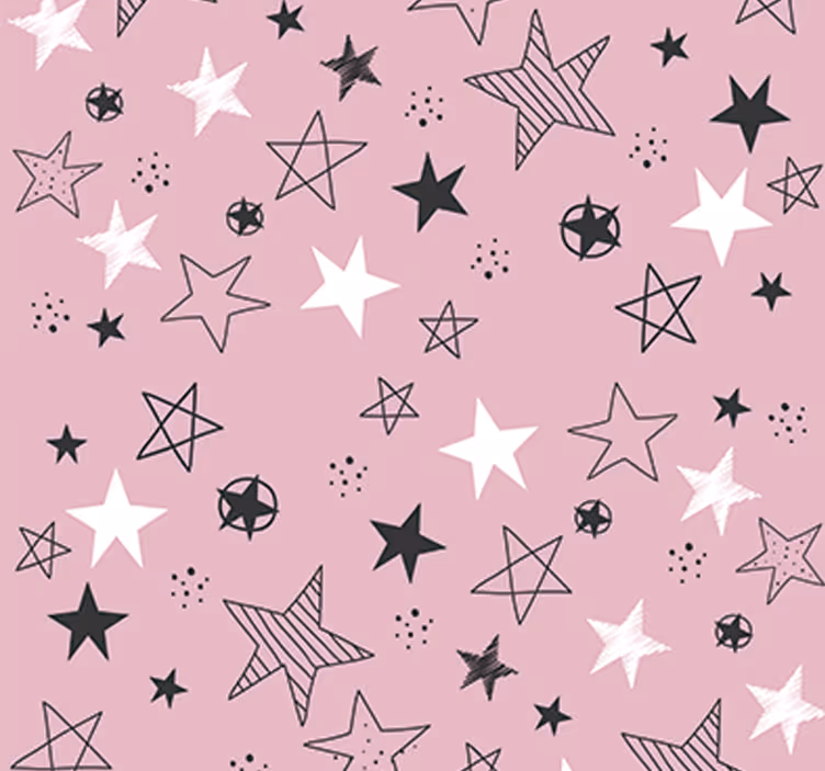 Persiana enrollable juvenil estrellas rosas - TenVinilo