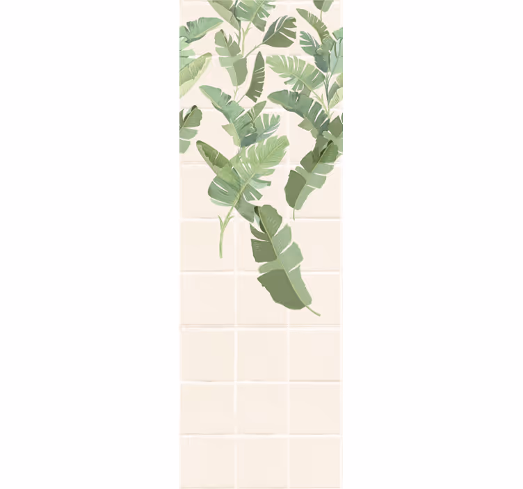 Persiana enrollable moderno con azulejos eclécticos de palma - TenVinilo