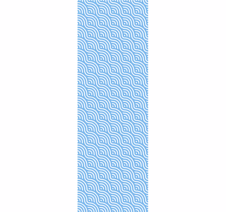 Persiana enrollable moderno olas azules pequeñas - TenVinilo