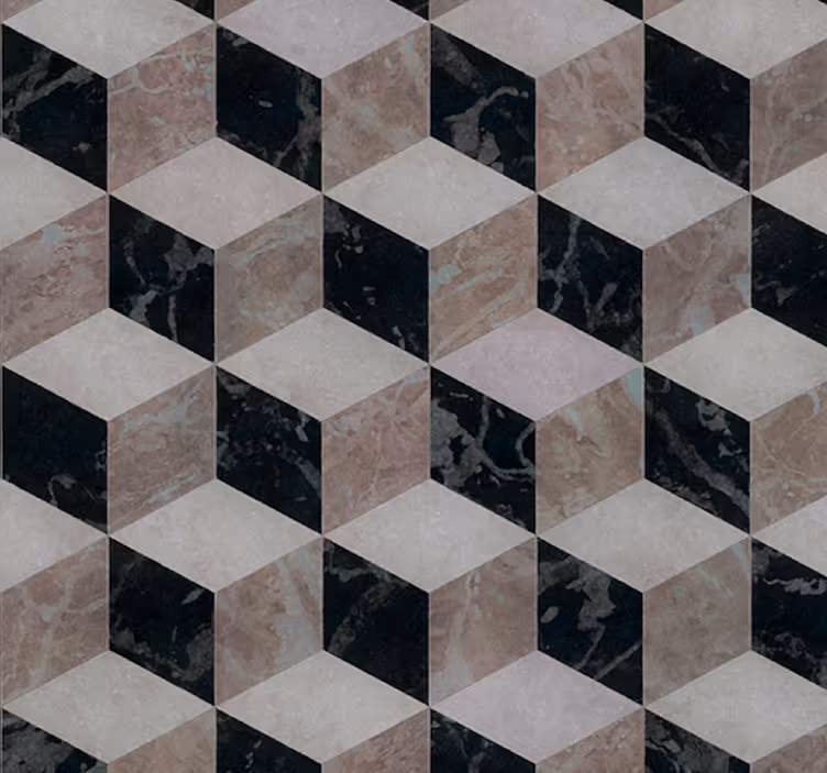 Persiana enrollable moderno azulejos 3d minimalistas - TenVinilo