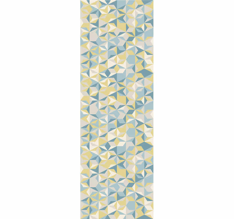 Persiana enrollable moderno geométrico beige azul y amarillo - TenVinilo