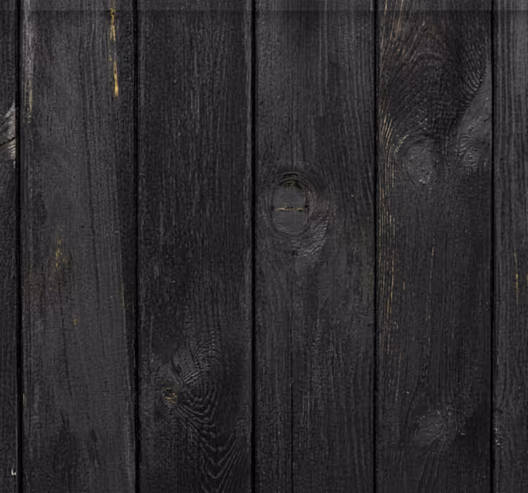 Persiana enrollable textura tablones de madera ébano quemado - TenVinilo