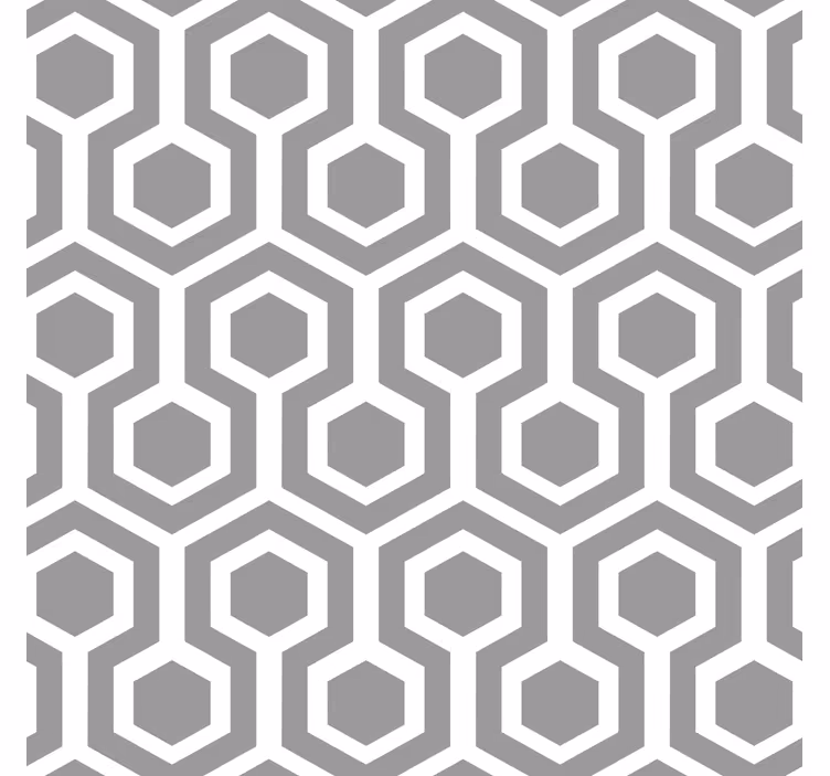 Persiana enrollable gris patrón hexagonal - TenVinilo